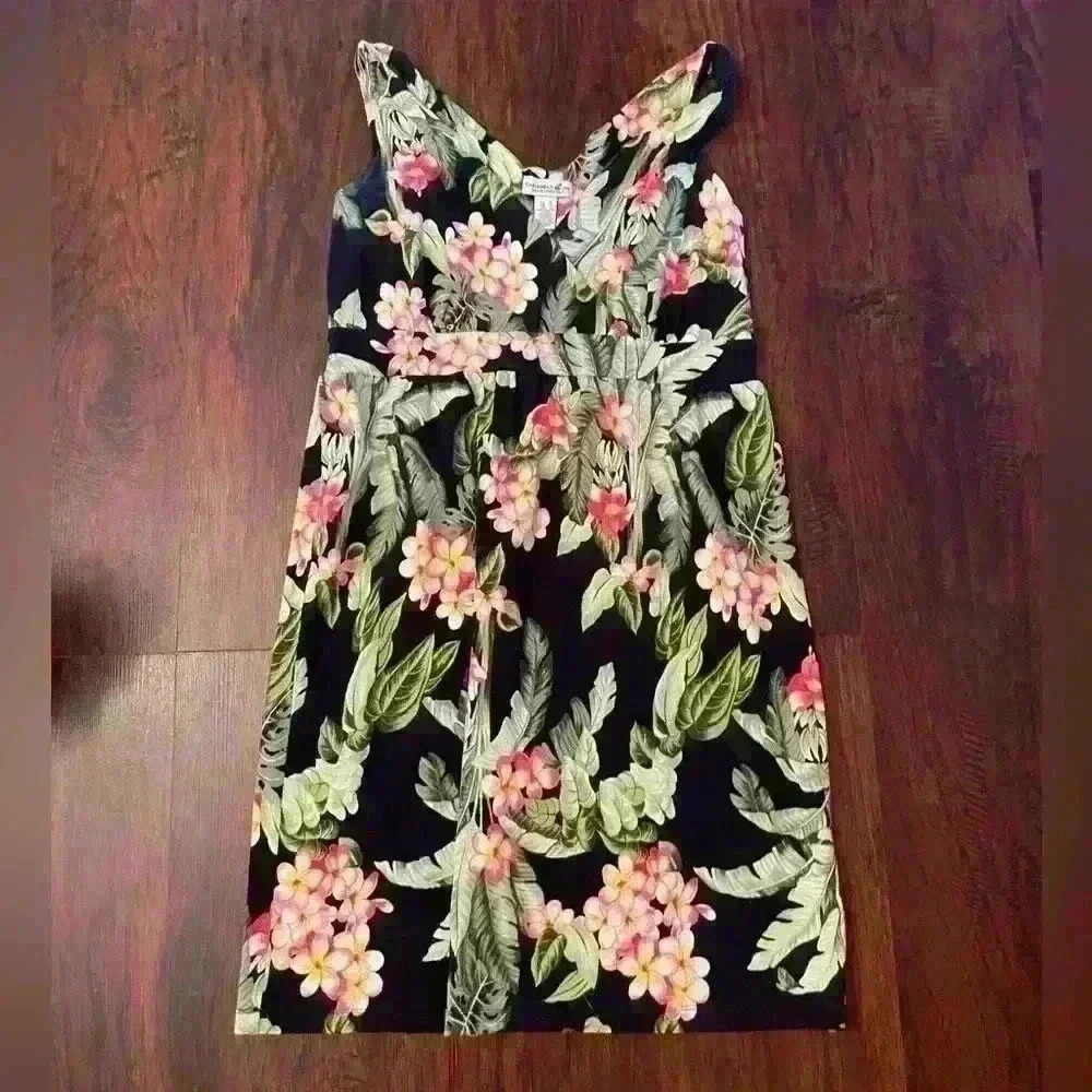 Caribbean Joe | Tropical Floral Twisted Strap | Sleeveless Dress
